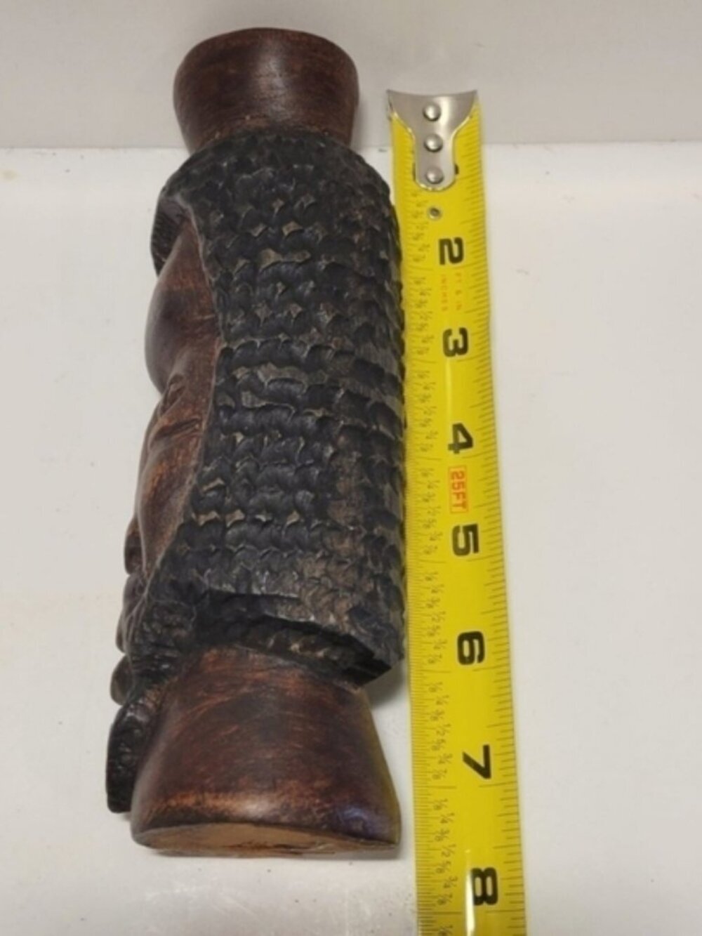 Tribal/Jamaican Bust Set Of 2 Decorative Dark Brown 7.5" - Picture 10 of 11
